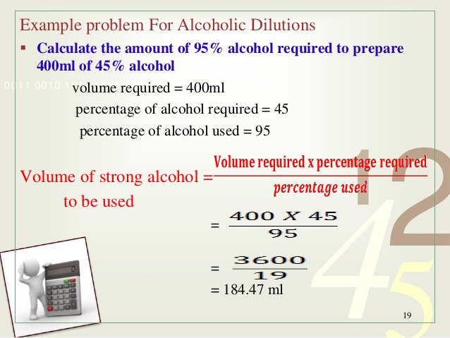 how to calculate alcohol percentage